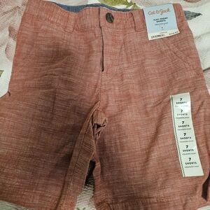 Cat & Jack Men's Coral Flat Front Shorts